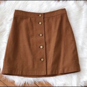 Madewell Button-Front Skirt